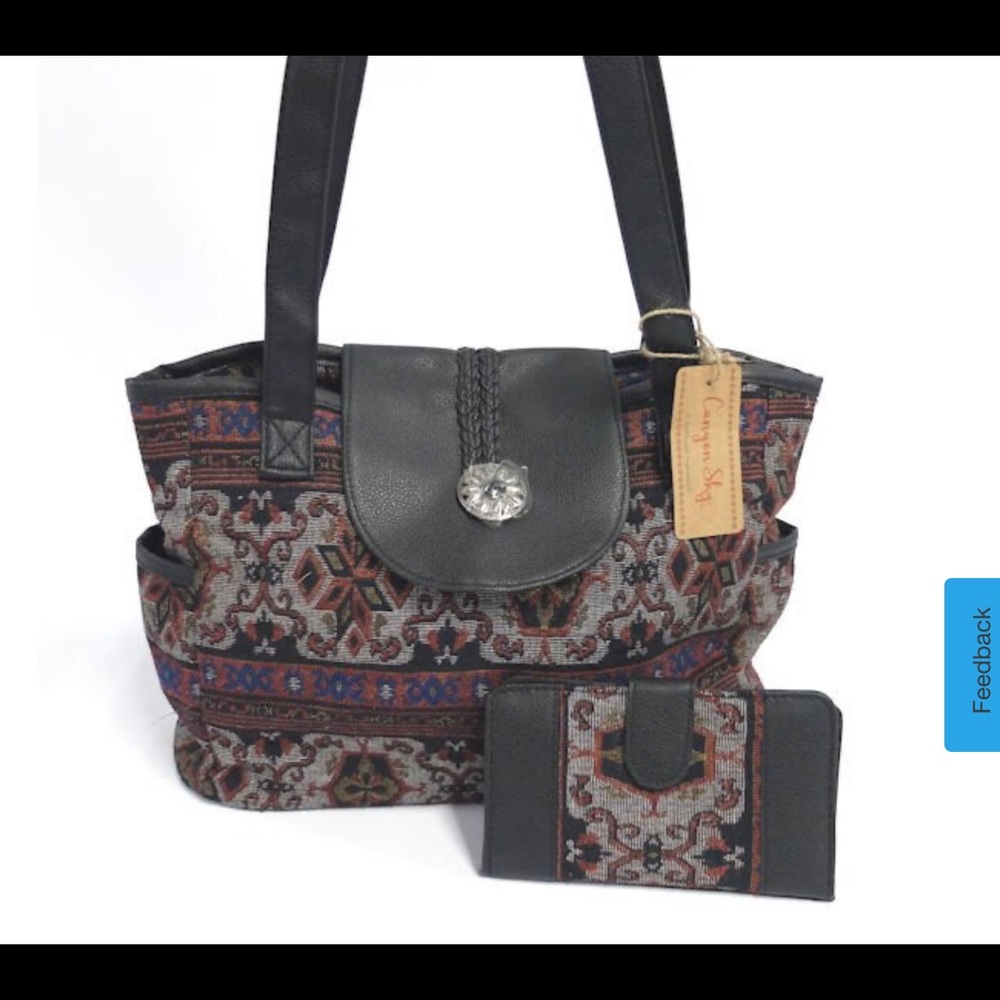 Canyon Sky Women’s Jacquard Handbag and Wallet